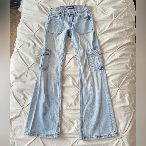 Aeropostale Flare Mid-Rise Cargo Jean - Picture 2 of 11